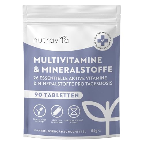 Nutravita Multivitamin Mineralien 90 Hochdosierte Vegane Tabletten 3
