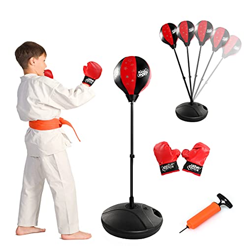 Relax4life Boxing Ball Set Punchingball Mit Boxhandschuhen Luftpumpe