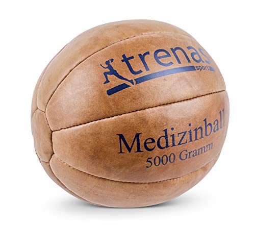 Trenas Medizinball Leder Original 5 Kg Medicine Ball