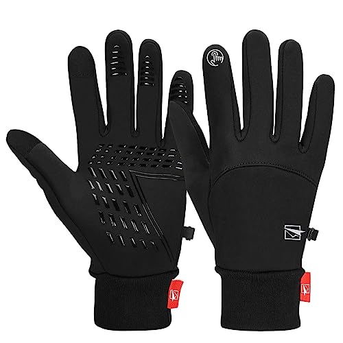 Cevapro Fahrradhandschuhe Warme Winterhandschuhe Wasserdichte Touchscreenhandschuhe Winddichte Laufhandschuhe