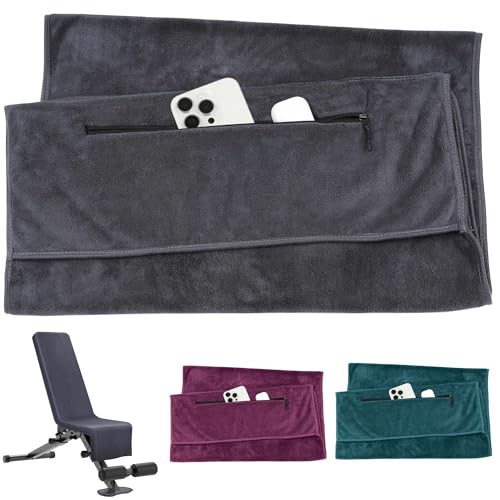 Fitness Handtuch 120x50cm Sporthandtuch Mit Rei Verschlusstasche Mikrofaser