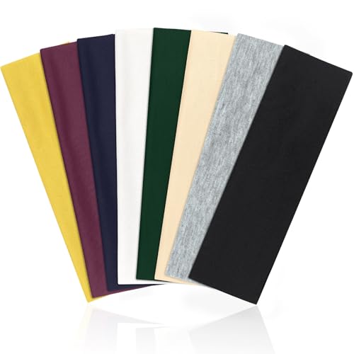 Awumbuk Stirnband Damen Sport 8 Pack Haarband Schwarz