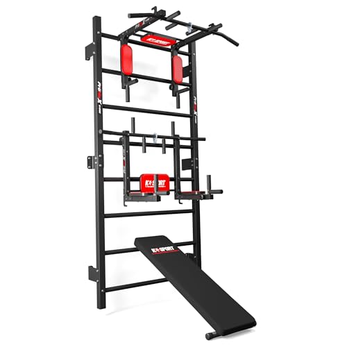 K Sport Trainingsset Sprossenwand Dip Station Klimmzugstange Trainingsbank