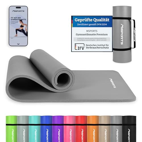 Msports Gymnastikmatte Premium Inkl Tragegurt Bungsposter Workout App