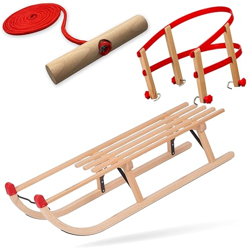 Explorer Colint Holzschlitten Mit R Ckenlehne F R