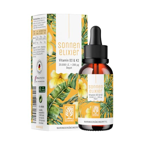 Naturtreu Vitamin D3 K2 Tropfen Hochdosiert Vegan 20