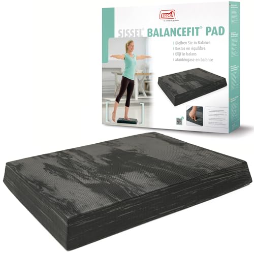Sissel Unisex Erwachsene Fit Marmoriert Balance Pad Schwarz