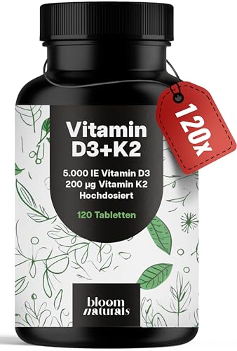 Vitamin D3 K2 Hochdosiert 120 Tabletten Mit 5000