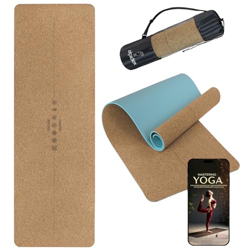 Alpidex Kork Yogamatte 183 X 61 X 0