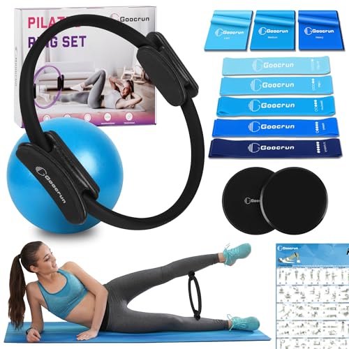 Goocrun Pilates Ring Set Exercise Equipment With Exercise
