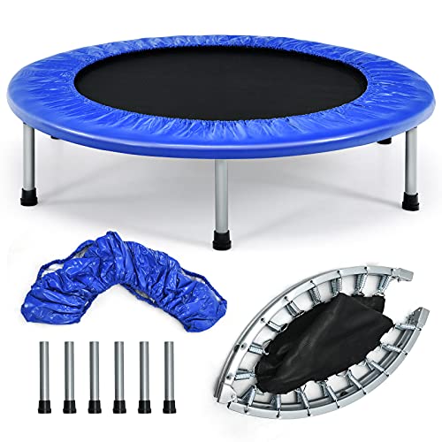 Dreamade Trampolin Faltbar Kindertrampolin Fitnesstrampolin Mit Mit Rutschfesten