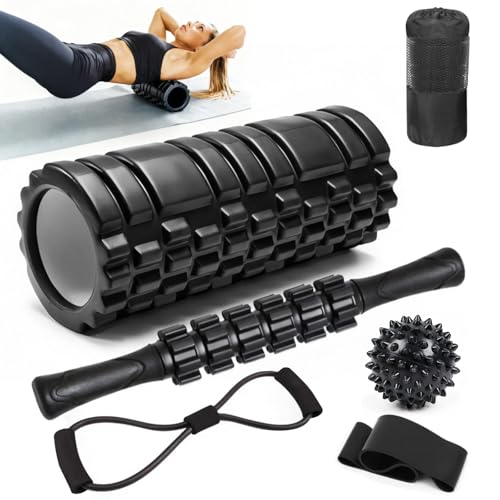 Dalephoric Faszienrolle Set 33x13cm Foam Roller Mit Massageroller