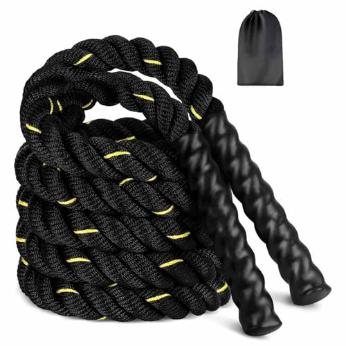 Schweres Springseil Fitnessseil Battle Ropes Schlachtseil 280cm 0