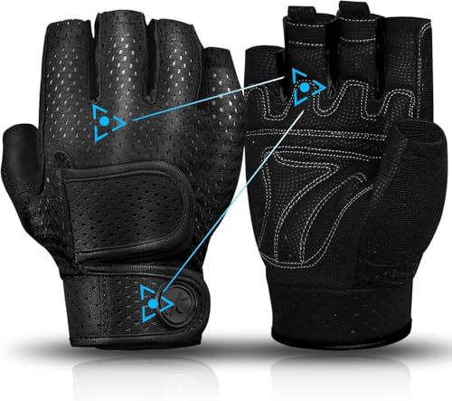 Moreok Gewichtheber Handschuhe Workout Handschuhe 3mm Gel Fitness
