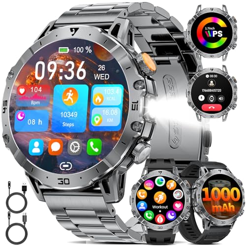 Smartwatch Herren Milit R 1000mah Gro Er Akku