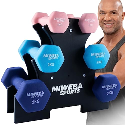 Miweba Sports Neopren Hantelset Nkh120 Hantel Hexagon Hanteln