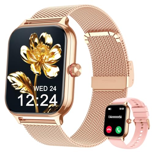 Lodimeke Smartwatch Herren Damen Telefonfunktion Blutdruck Herzfrequenz Schlaf