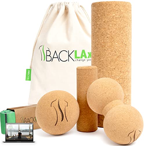 Backlaxx Faszienrolle Set Aus Kork Faszienball Und Massageball