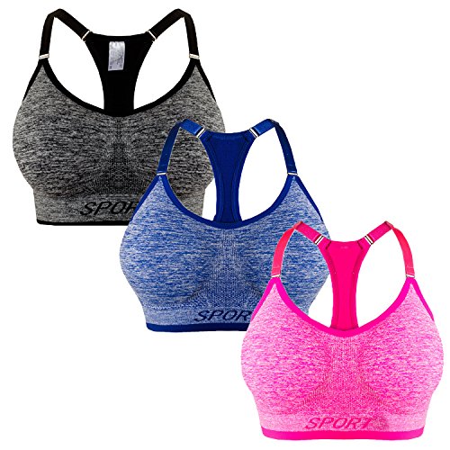 Libella 3er Pack Damen Sport Bh Bustier Comfort