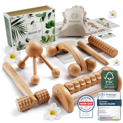 Heldson Premium Massage Set Holz 6 Teile Fsc