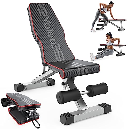 Yoleo Klappbare Hantelbank Multifunktion Training Fitness Bank Bauchtrainer