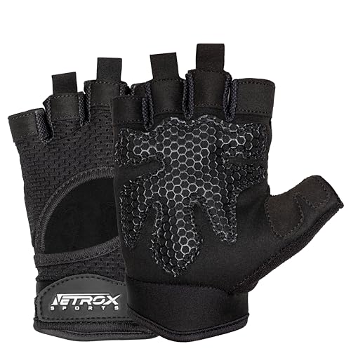 Netroxsports Atmungsaktive Sporthandschuhe Mit Extra Grip Krafttraining Fahrrad