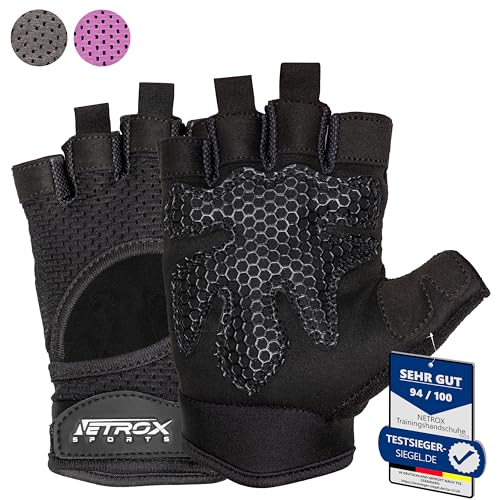 Netroxsports Atmungsaktive Sporthandschuhe Mit Extra Grip Krafttraining Fahrrad
