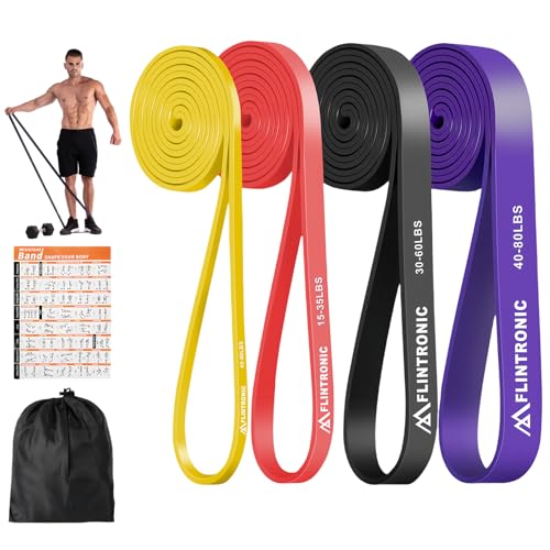 Flintronic Resistance Bands Set 4 Verschiedene Stufen Von