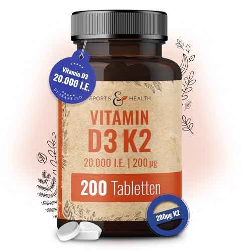 Vitamin D3 K2 Tabletten 200 Tabletten Vitamin D