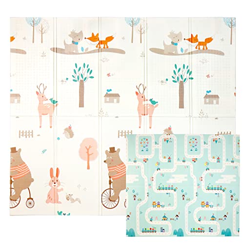 Cclife Krabbelmatte Baby Spielmatte Kinder 196x176x1cm Faltbar Spielteppich