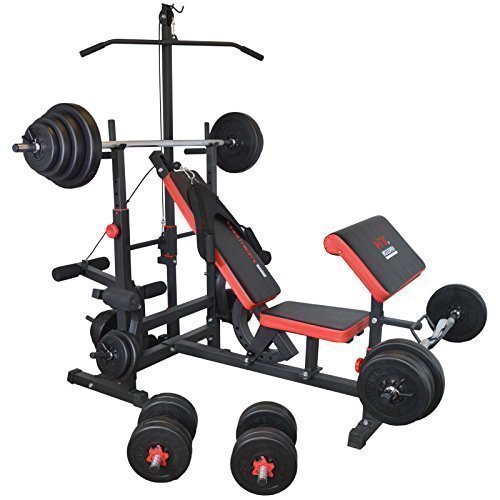 Multifunktion Hantelbank Mit Latzug Kraftstation Mit 50 Bis