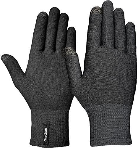 Gripgrab Merino Liner Handschuhe Touchscreen Thermo Unterziehhandschuhe Fahrrad