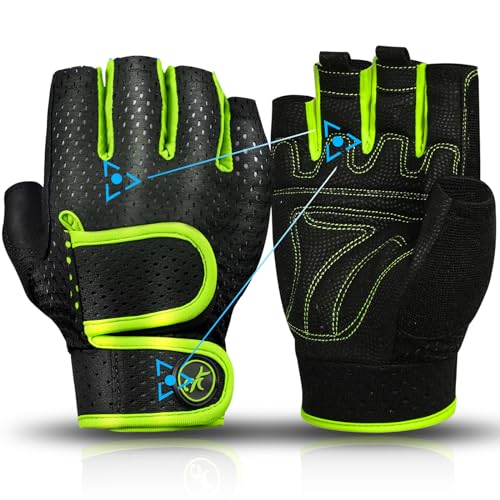 Moreok Gewichtheber Handschuhe Workout Handschuhe 3mm Gel Fitness
