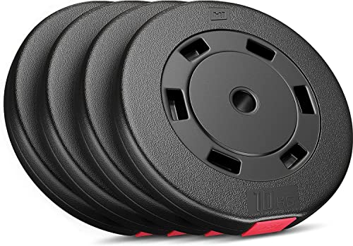 Hop Sport 40kg Hantelscheiben Set Kunststoff Gewichte 30