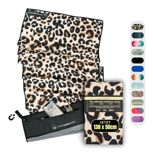 Woodsandwaves Sporthandtuch Fitnessstudio Mit Rei Verschluss Tasche Magnet