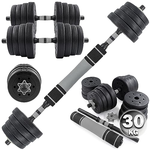 C P Sports 2in1 Kurzhantel Langhantel Set 20kg