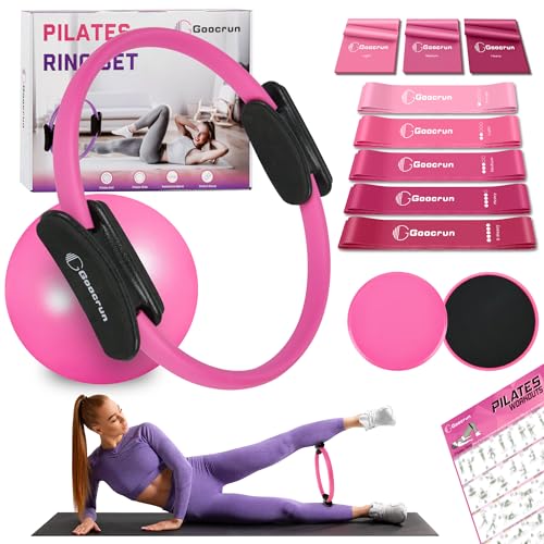 Goocrun Pilates Ring Set Exercise Equipment With Exercise