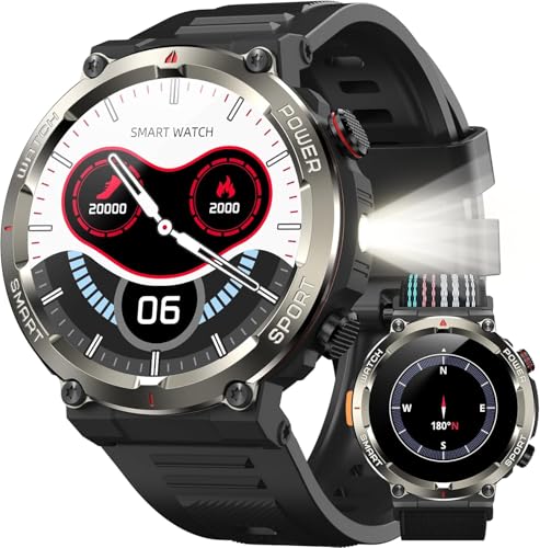 Iowodo Smartwatch Herren 2025 100 Tage Akku Beleuchtung