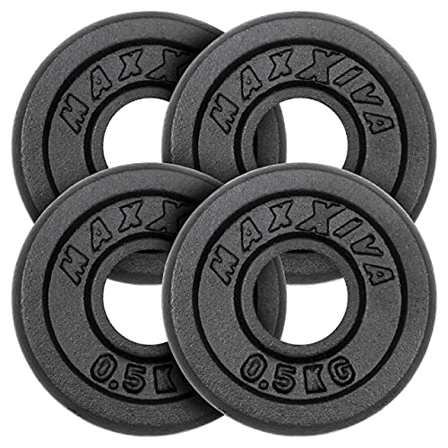 Maxxiva Hantelscheiben 4er Set Gewichtsplatte Je 0 5