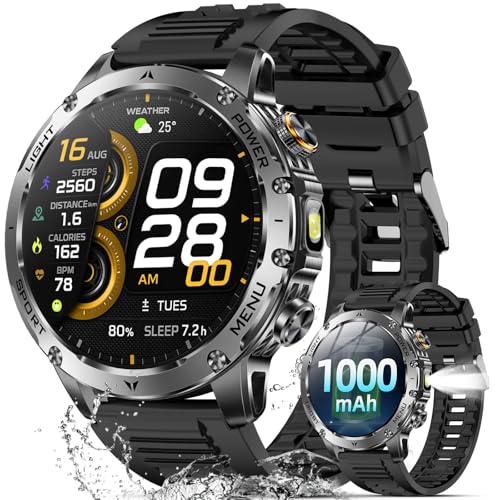 Karchilor Military Smartwatch Men With 1000 Mah Battery