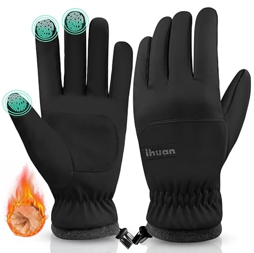 Thermo Fahrradhandschuhe Herren Damen Warme Winterhandschuhe Touchscreen Wasserdicht
