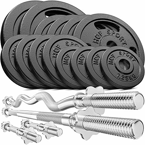 Hop Sport Guss Hantelset 76 Kg 1x Langhantel