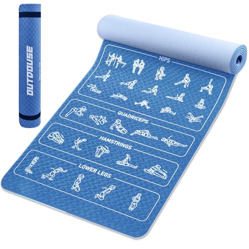 Outdouse Yogamatte Sportmatte 70 Aufgedruckte Yogaposen Rutschfeste Tpe