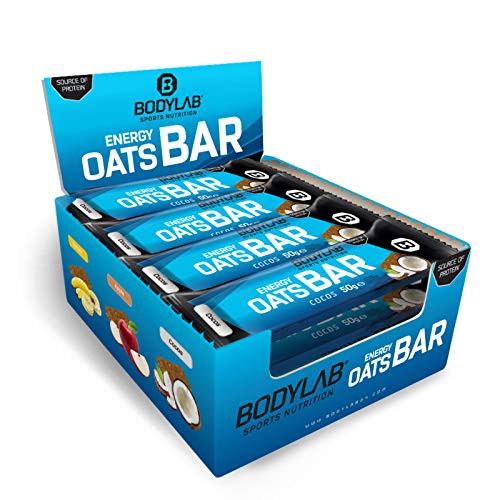 Bodylab24 Energy Oats Bar Banane 12x50g Vorratsbox Haferflockenriegel