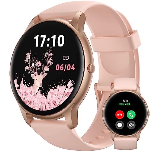 Parsonver Smartwatch Damen Rund Mit Telefonfunktion Leichte Fitnessuhr