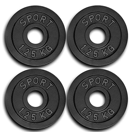 Athaus Hantelscheiben 4x 1 25 Kg Set Gusseisen