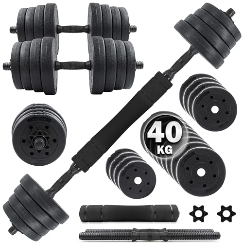 C P Sports 2in1 Kurzhantel Langhantel Set 20kg