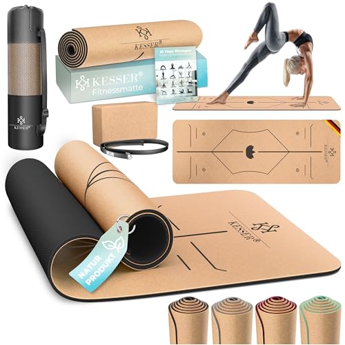 Kesser Yogamatte Set Rutschfest Faltbar Tpe Gymnastikmatte Trainingsmatte
