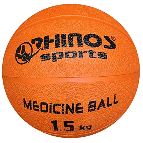 Rhinos Sports Medizinball Gymnastikball 1 5 Kg Orange