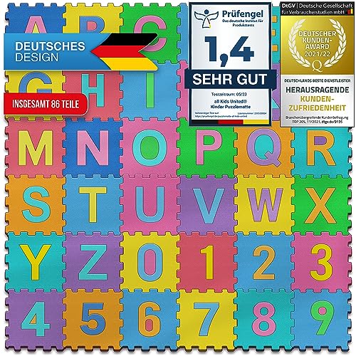 All Kids United Kinder Puzzlematte Kinderteppich Spiel Teppich